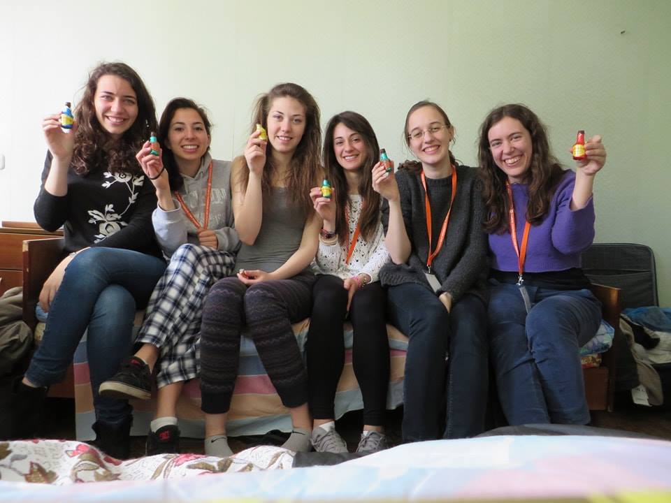Camilla, Giulia, Morena, Vittoria, Giada and Alessandra at EGMO 2015 in Minsk